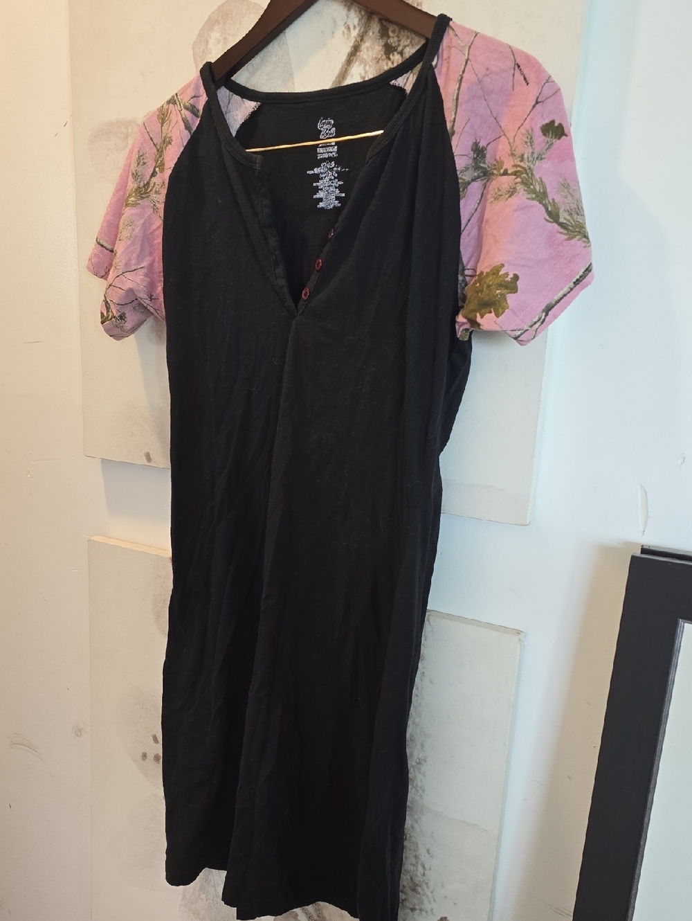 Pink Woodland Camo Long Shirt Dress /PJ's - M